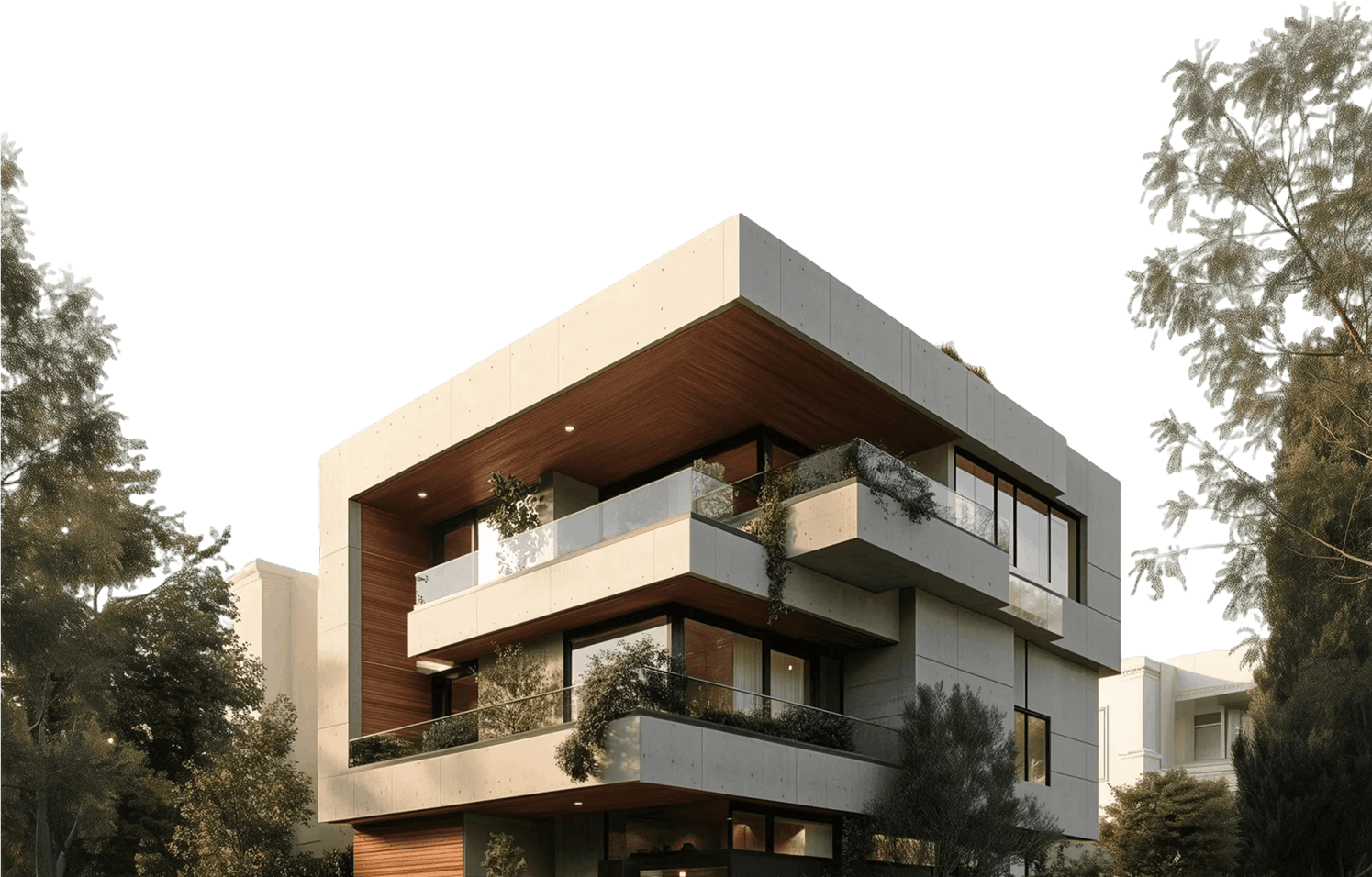Modern architectural building